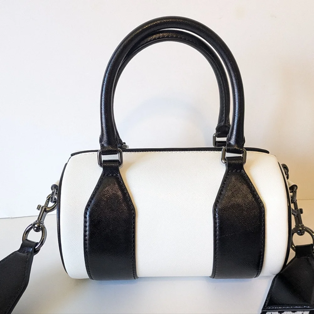 Marc Jacobs Black White Mini Barrel Bag - Picture 3 of 9